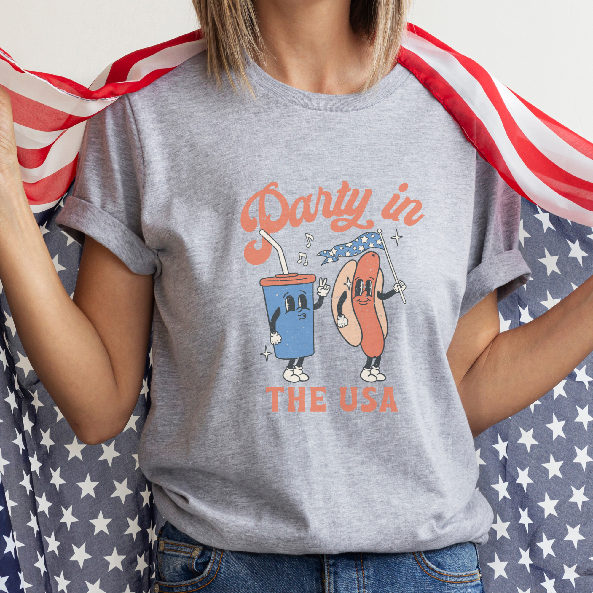 Party in the USA Retro T-Shirt