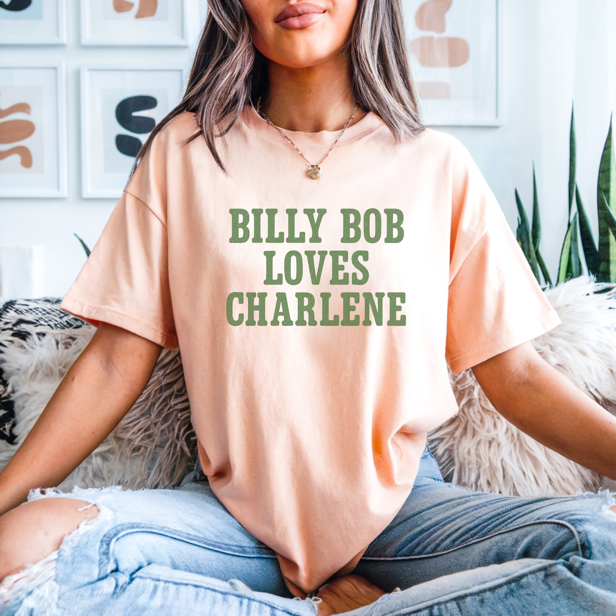 Billy Bob Loves Charlene Country Graphic Tee
