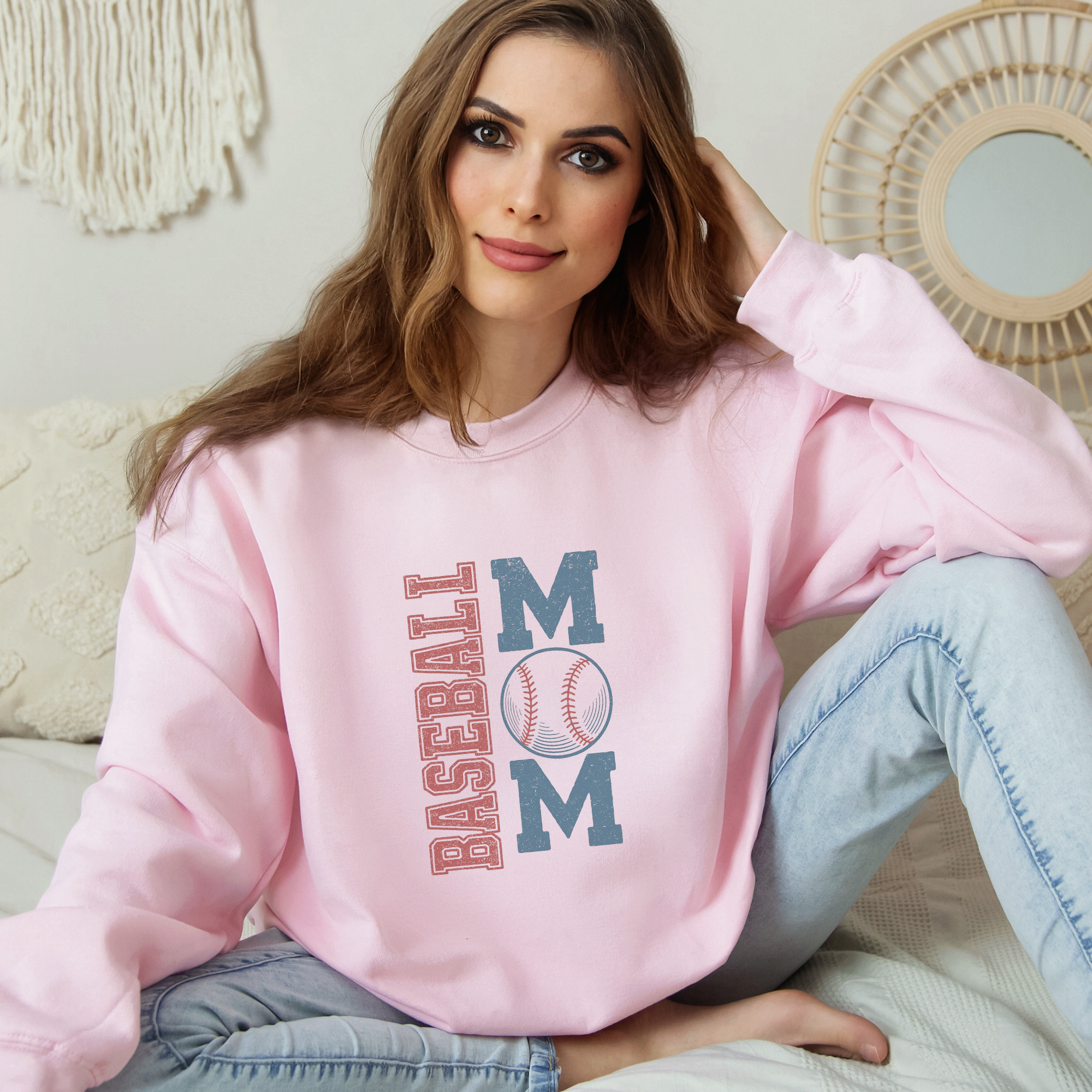 Baseball MOM Crewneck Sweatshirt