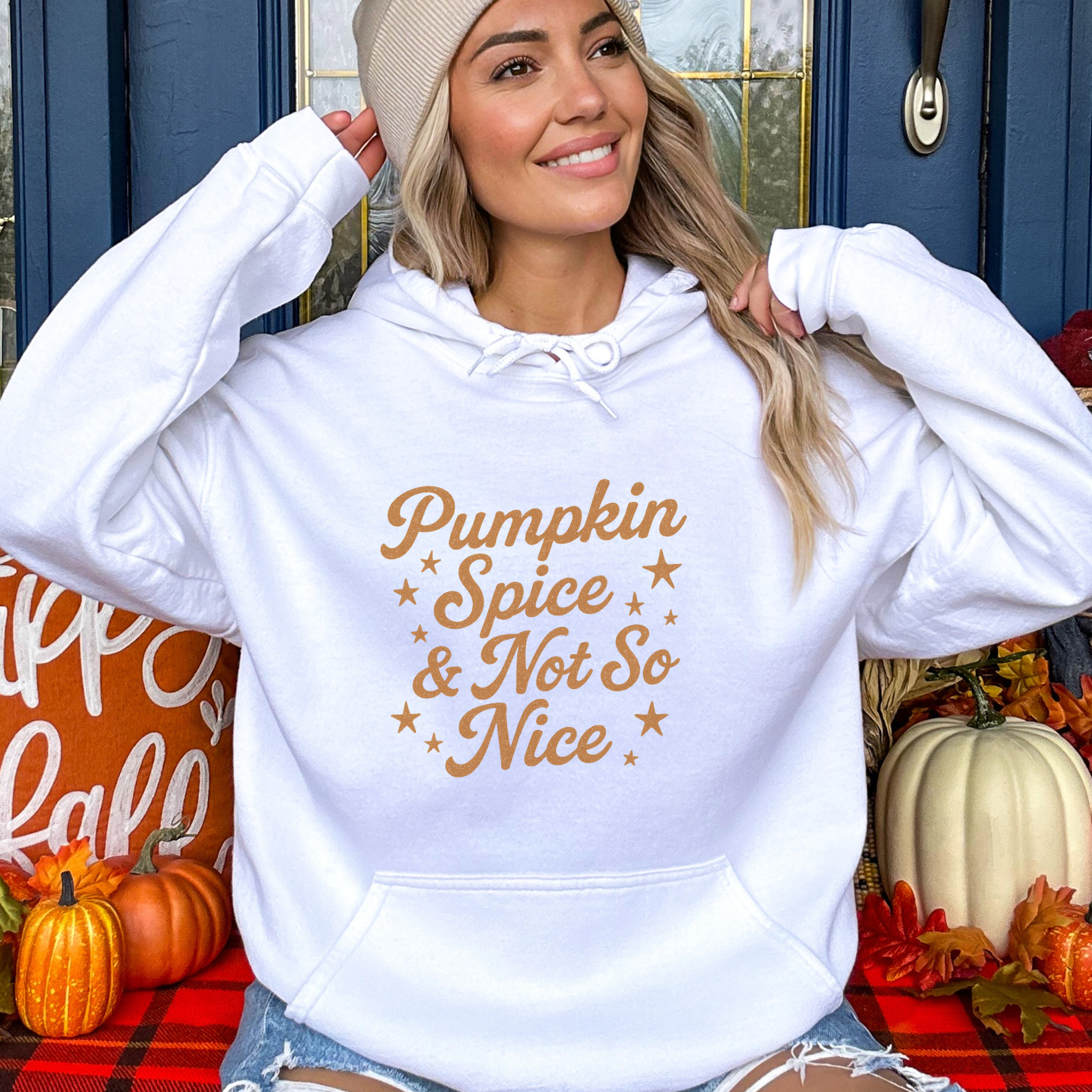 Pumpkin Spice & Not So Nice Fall Graphic Hoodie