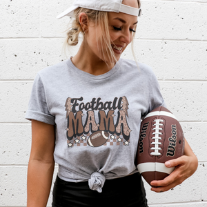 Retro Style Football Mama Graphic T-Shirt