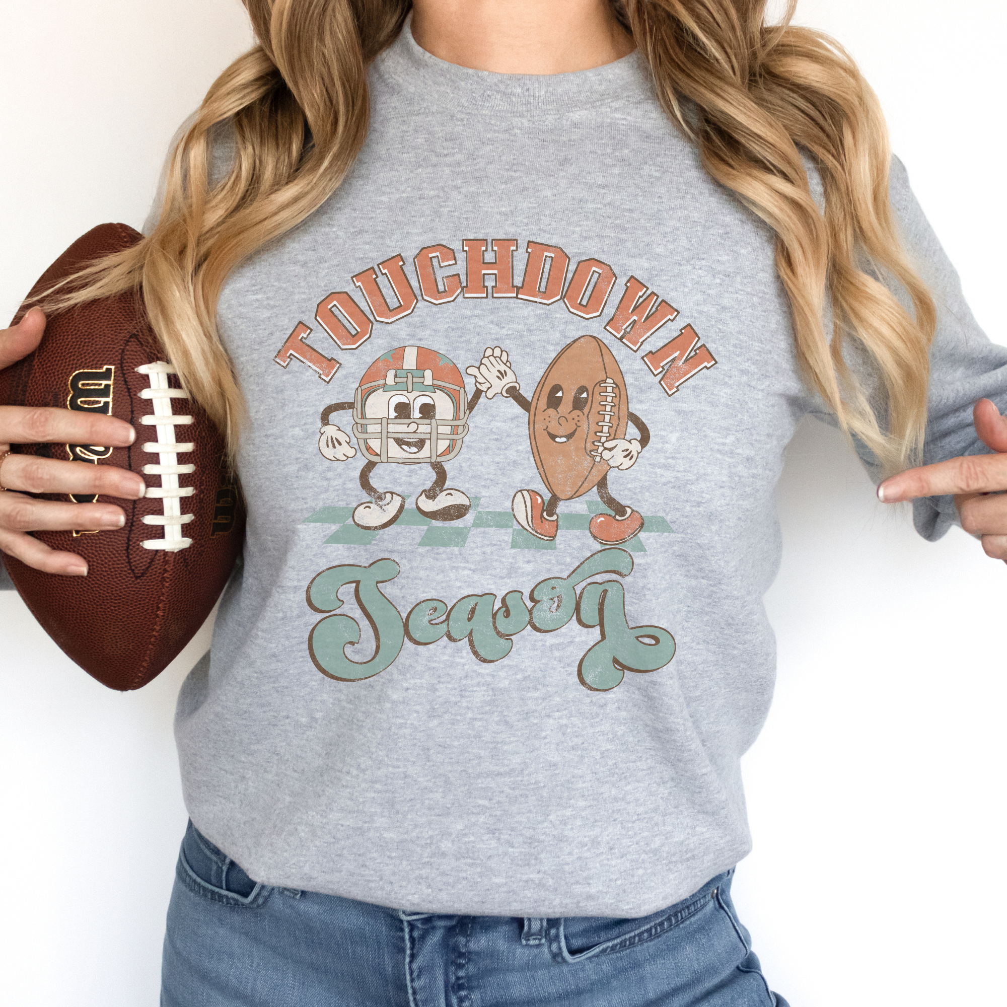 Retro Touchdown Season Graphic Sweatshirt