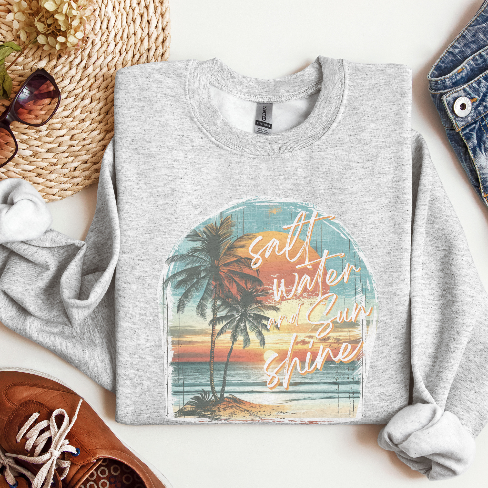 Salt Water and Sunshine Summer Women's Graphic Sweatshirt