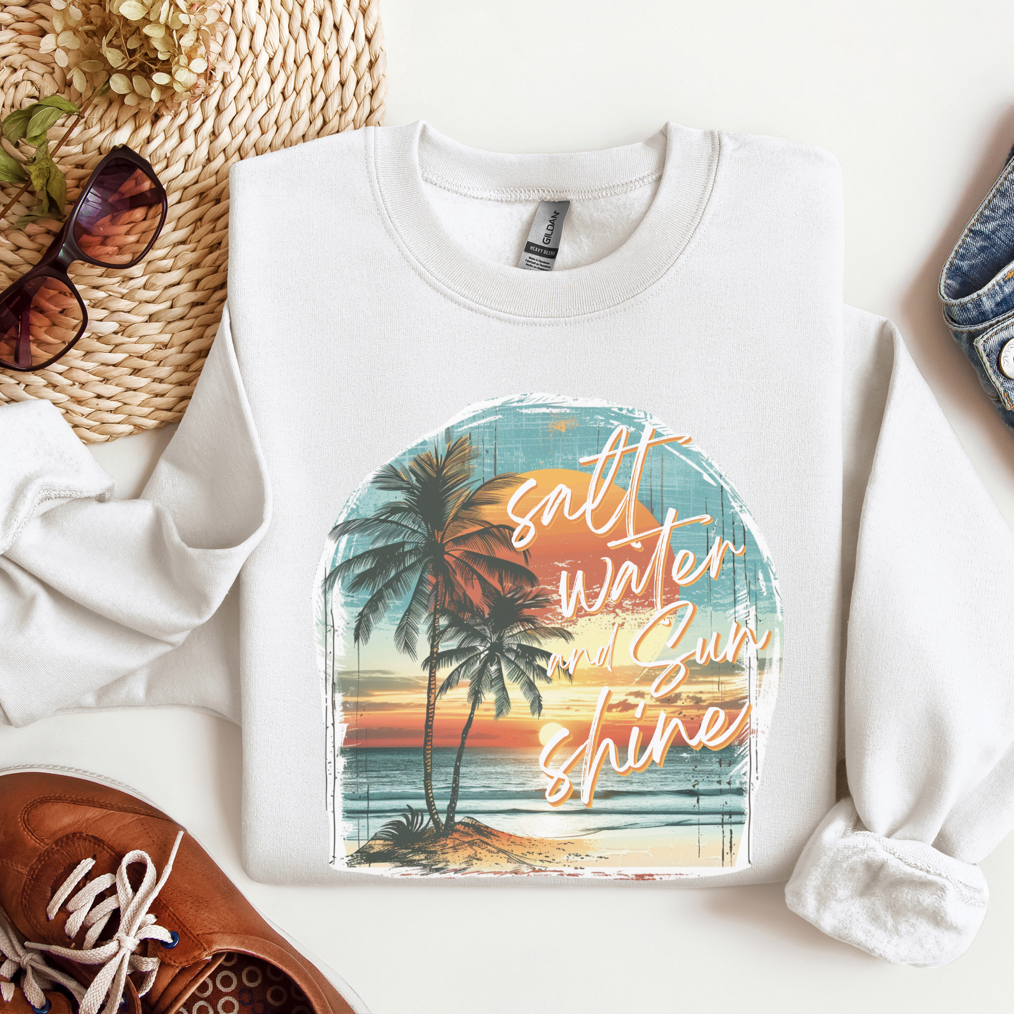 Salt Water and Sunshine Summer Women's Graphic Sweatshirt