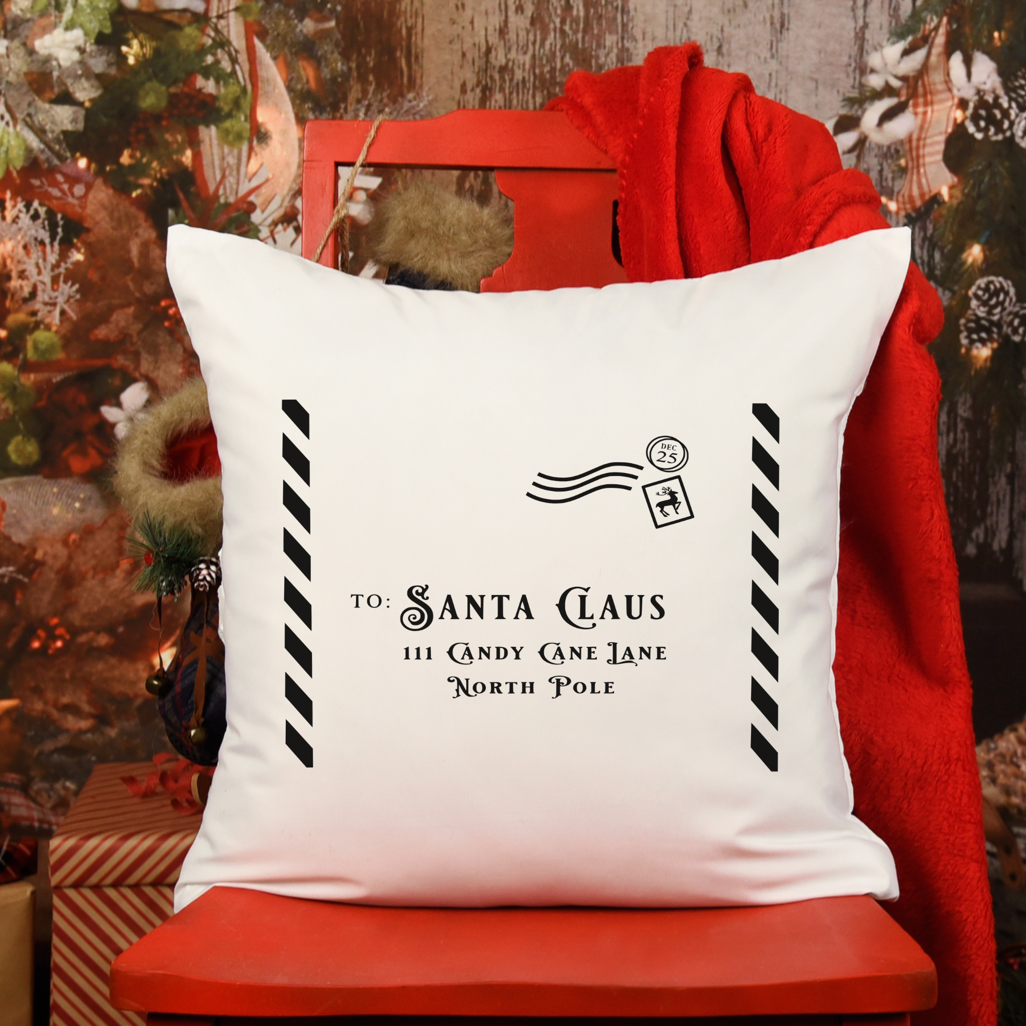 Santa Claus Envelope Christmas Pillow Cover
