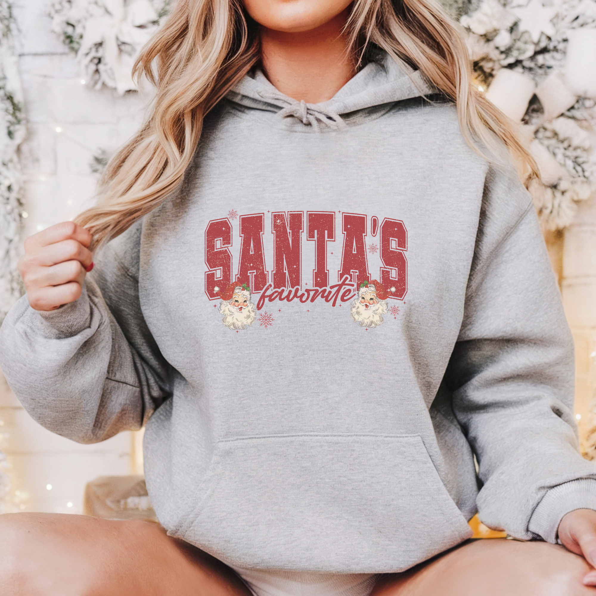 Santa's Favorite Christmas Women's Graphic Hoodie