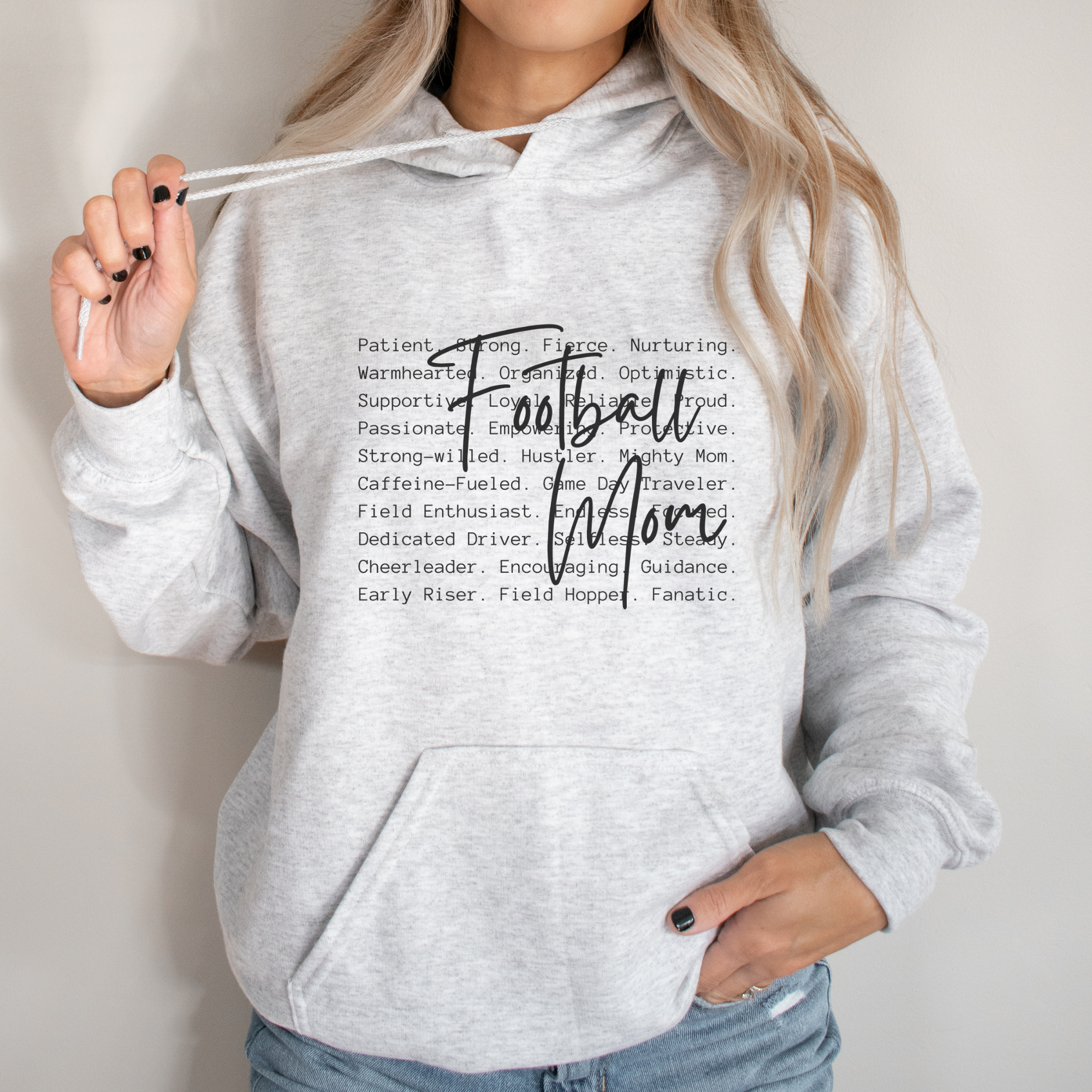 Football Mom Definition Funny Graphic Hoodie