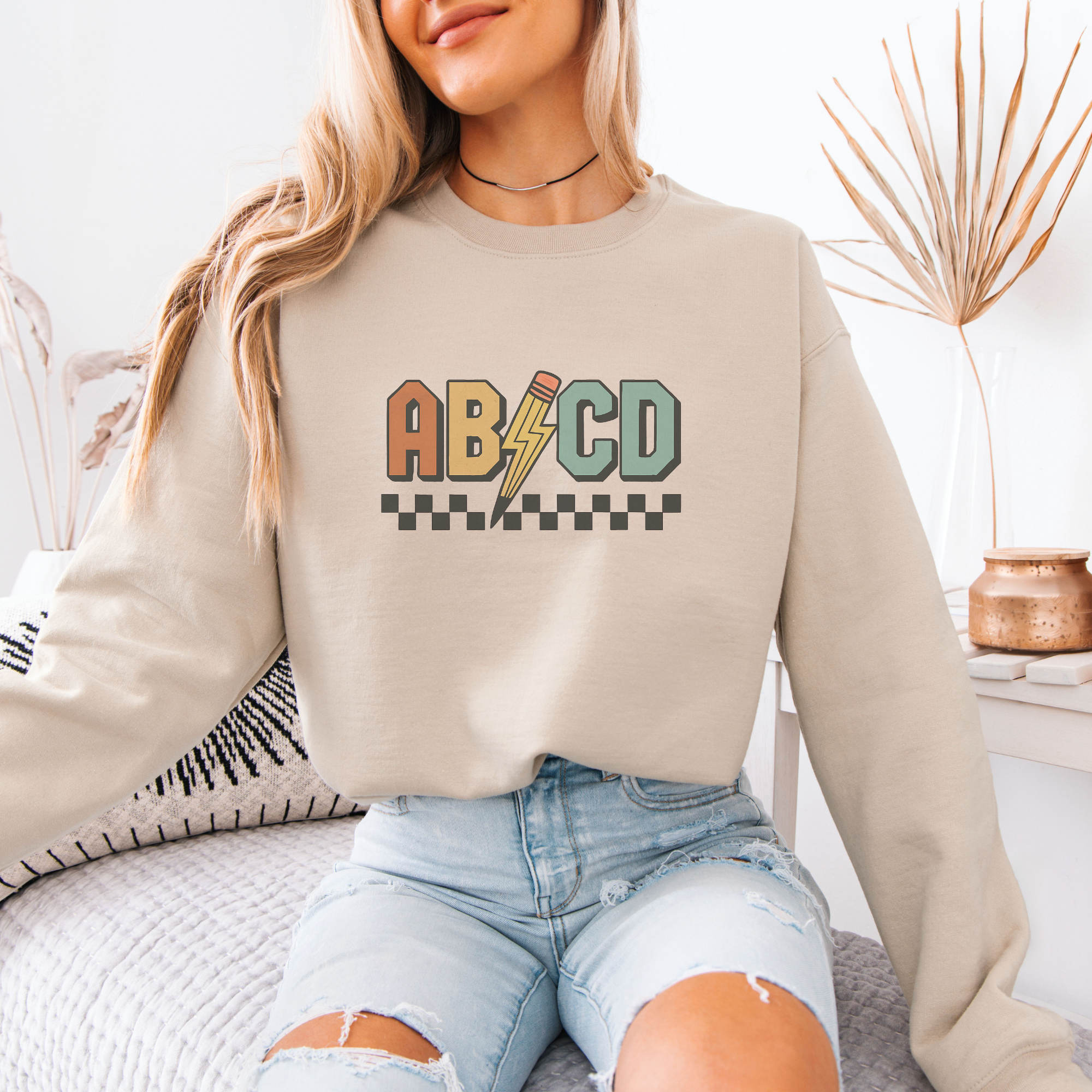 ABCD Teacher Crewneck Sweatshirt