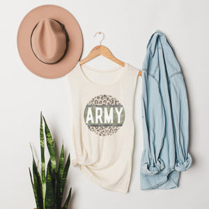 Army Cheetah Bella Canvas Muscle Tank Top - Trendznmore