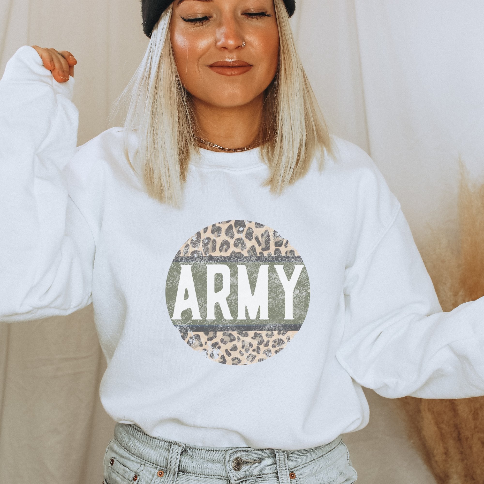 Army Cheetah Crewneck Sweatshirt - Trendznmore