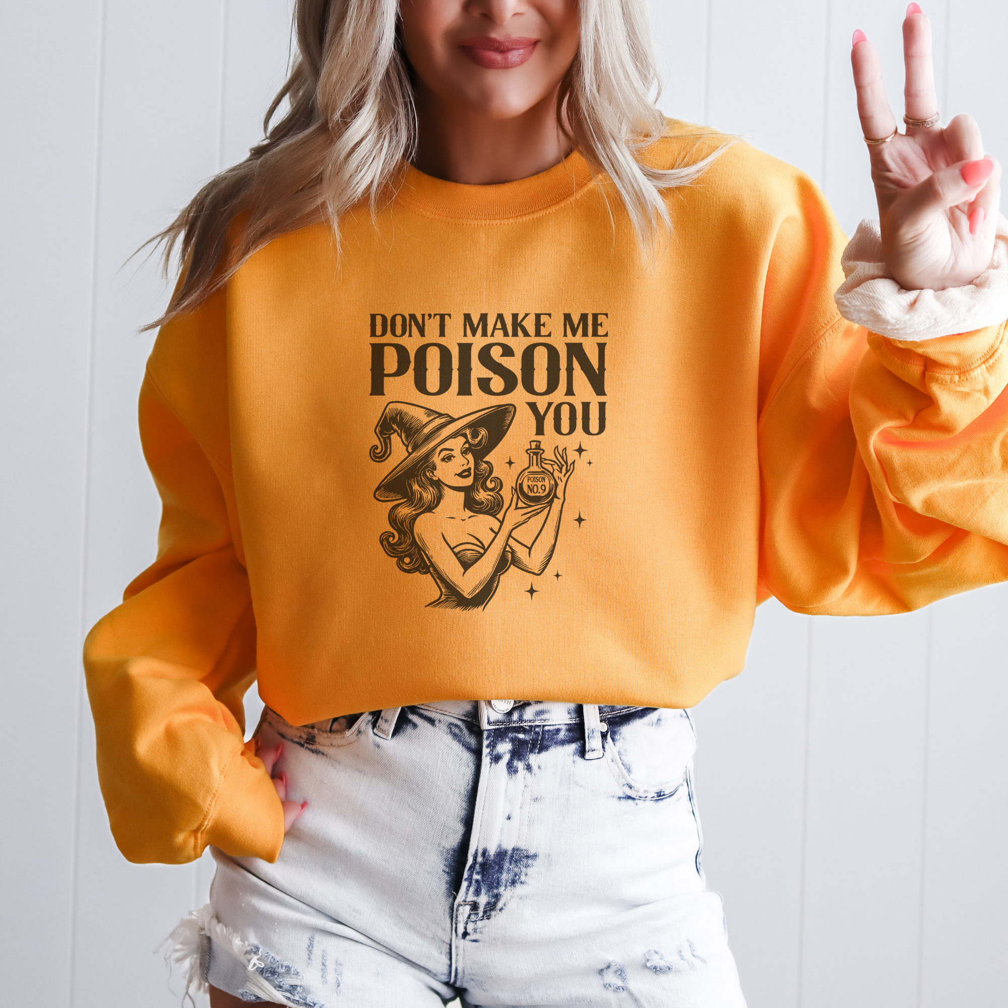 Don't Make Me Poison You Halloween Crewneck Sweatshirt