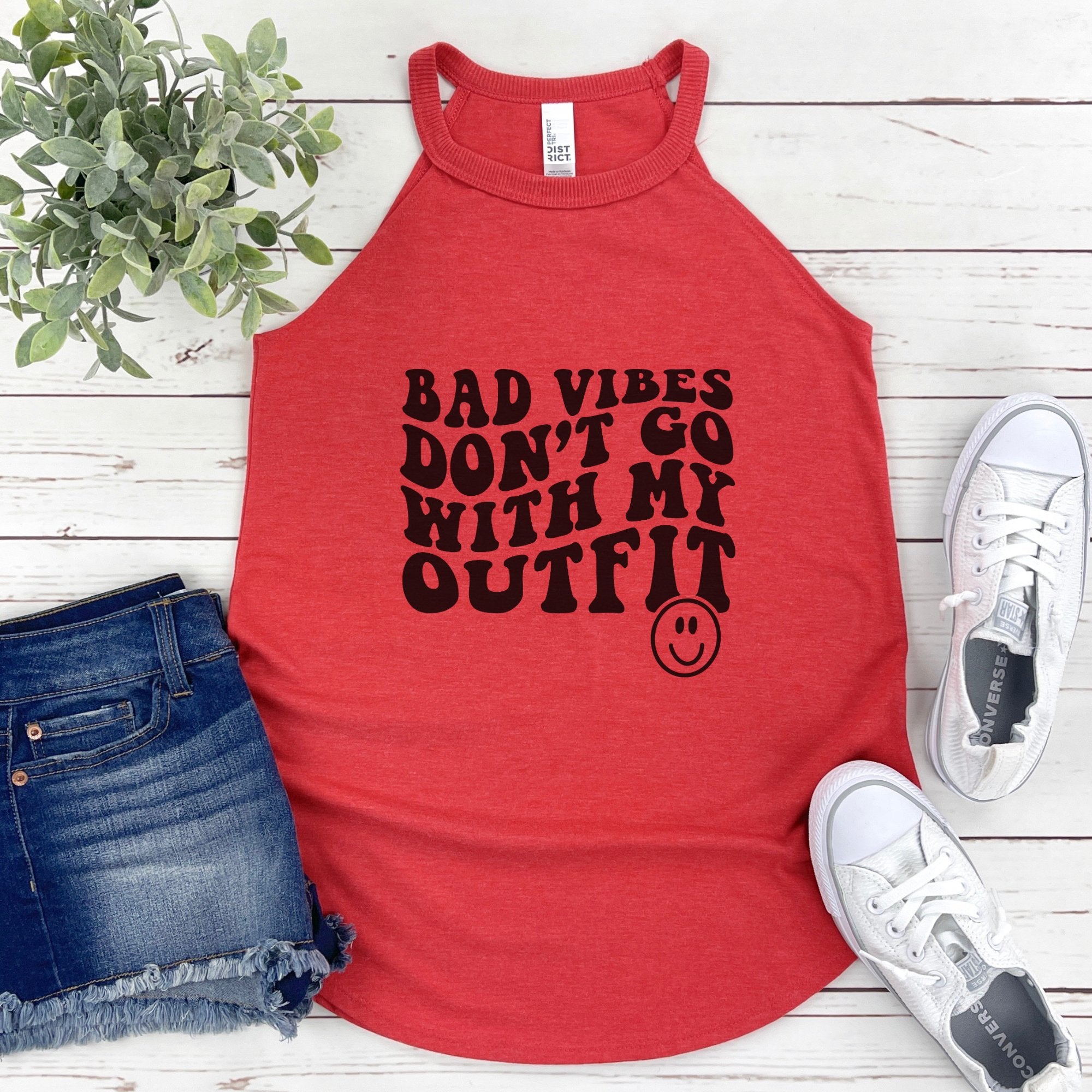 Bad Vibes Don't Go With My Outfit Tank Top - Trendznmore