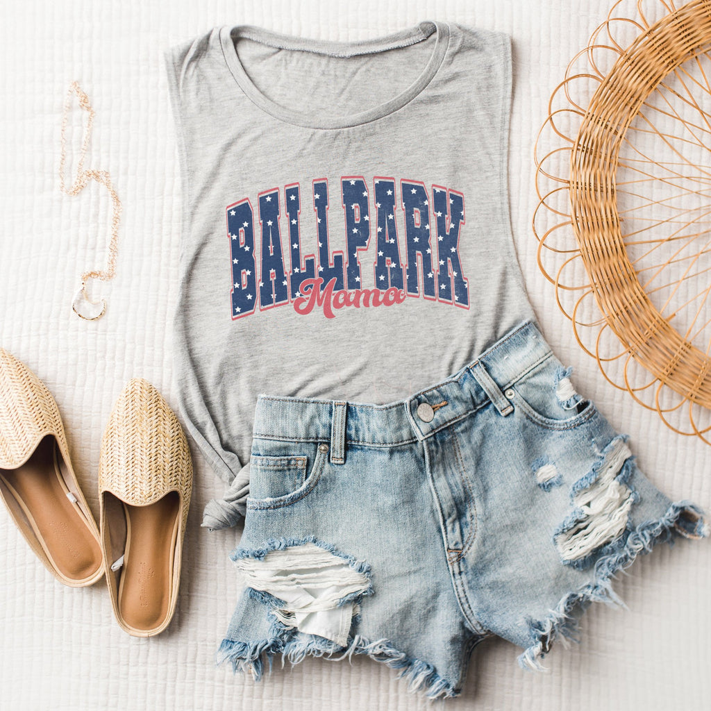 Ballpark Mama Muscle Tank Top - Trendznmore