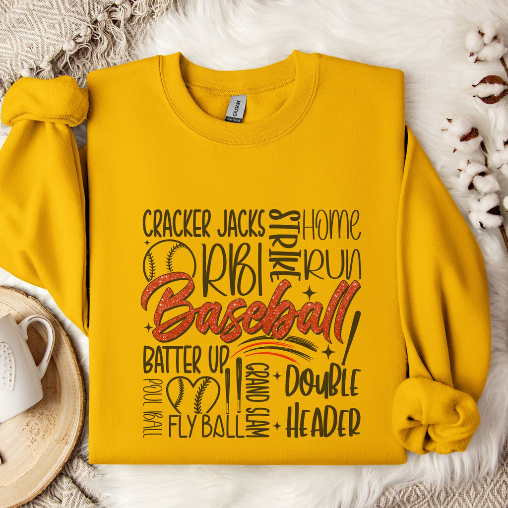 Baseball Words Sweatshirt - Trendznmore