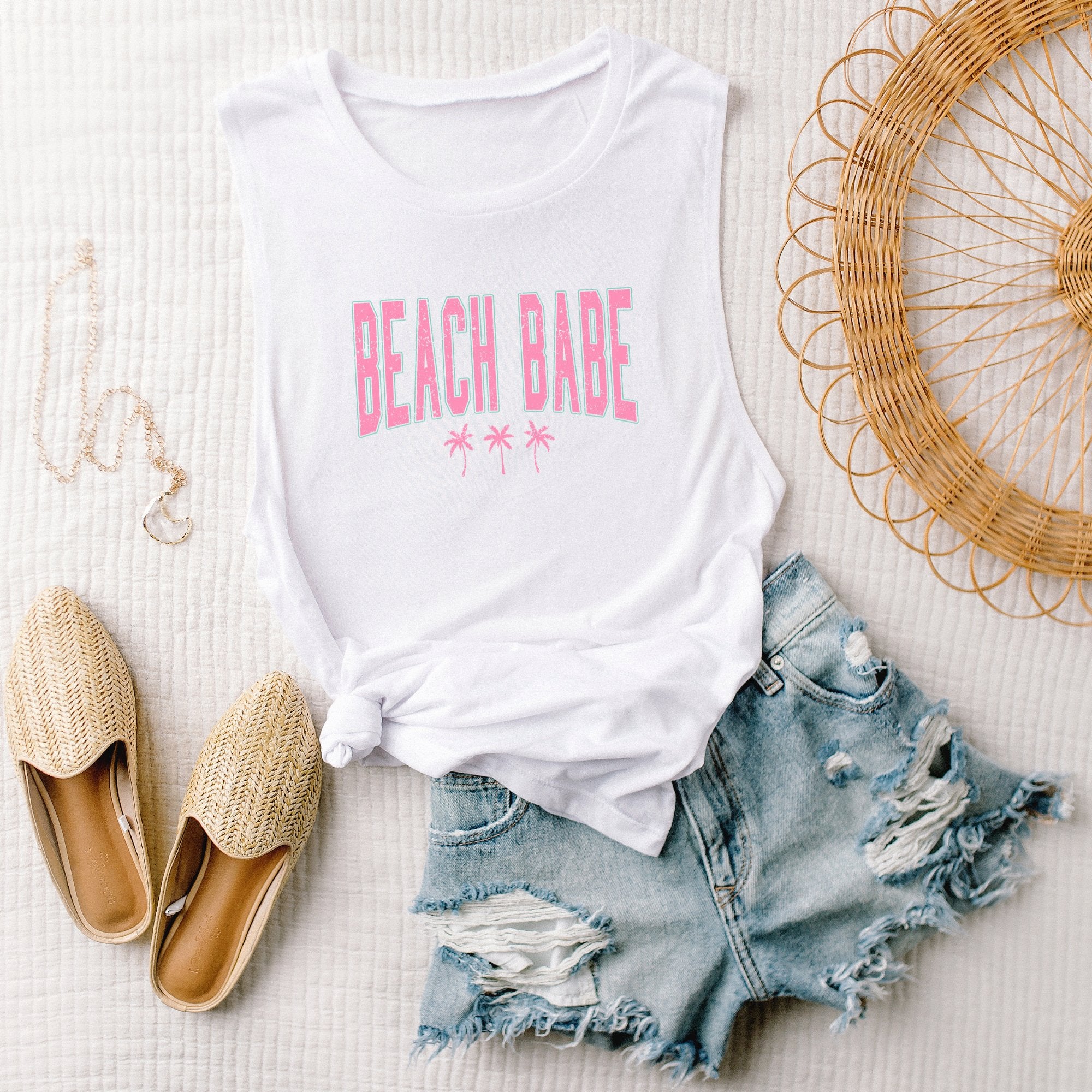 Beach Babe Muscle Tank Top - Trendznmore