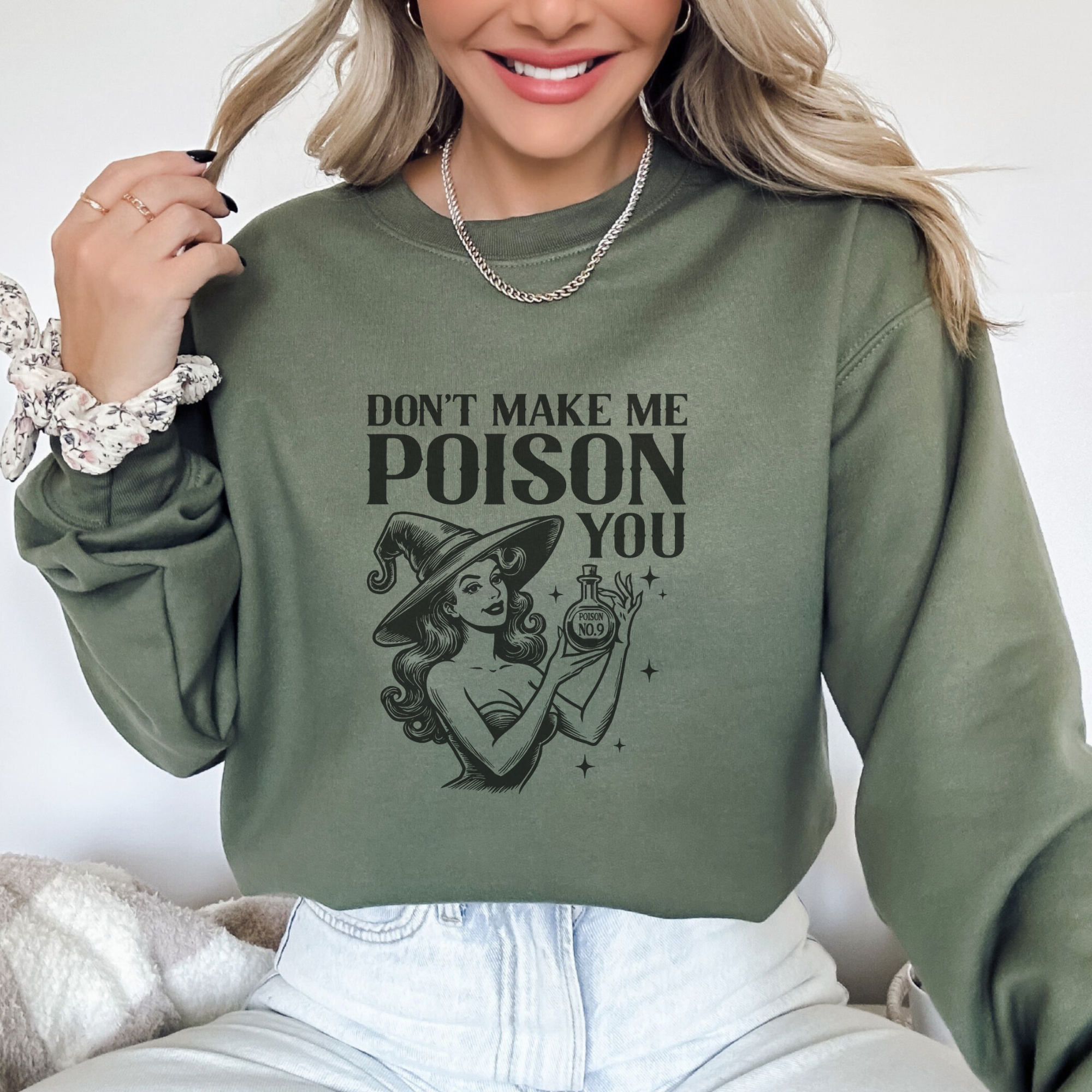 Don't Make Me Poison You Halloween Crewneck Sweatshirt