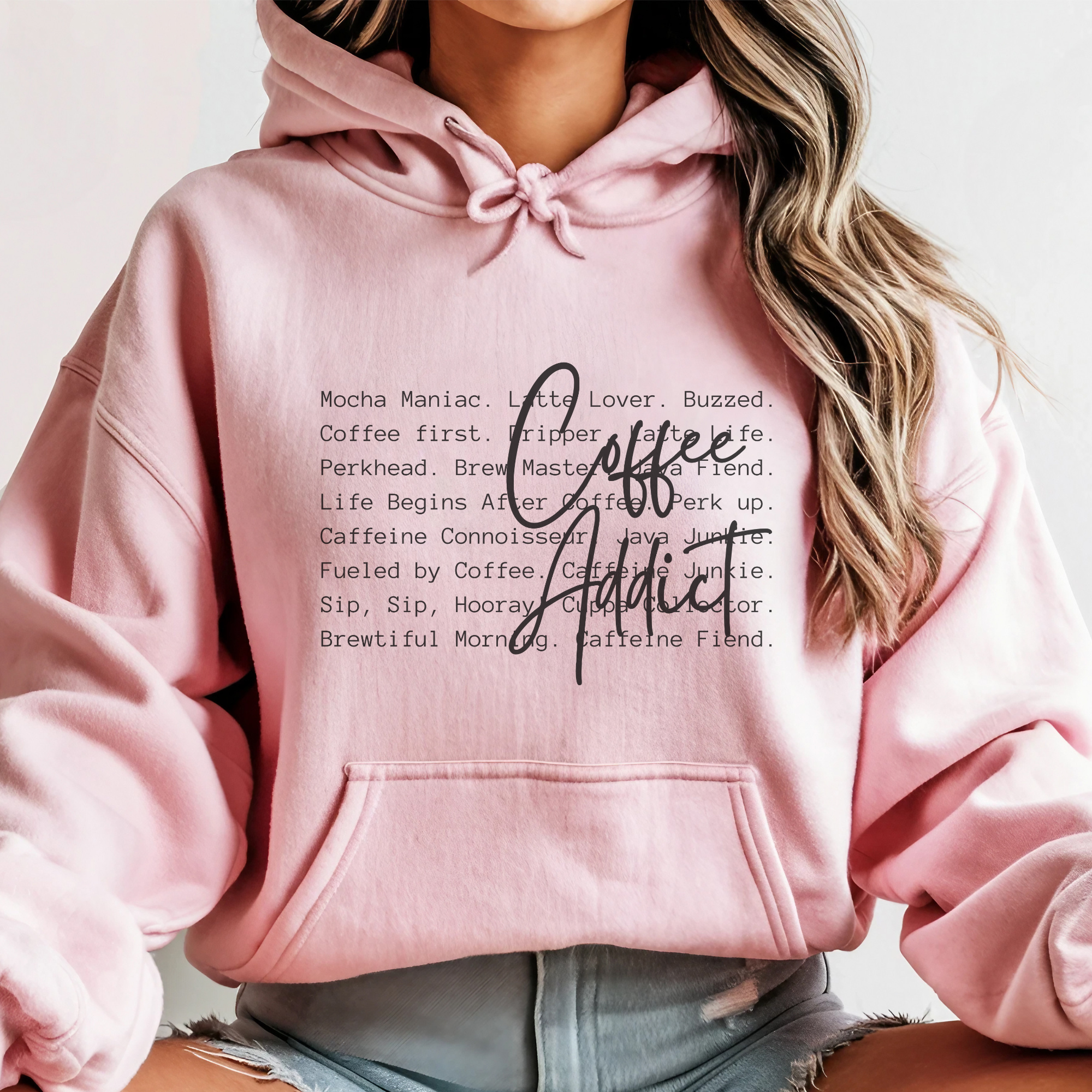 Coffee Addict Definition Funny Graphic Hoodie