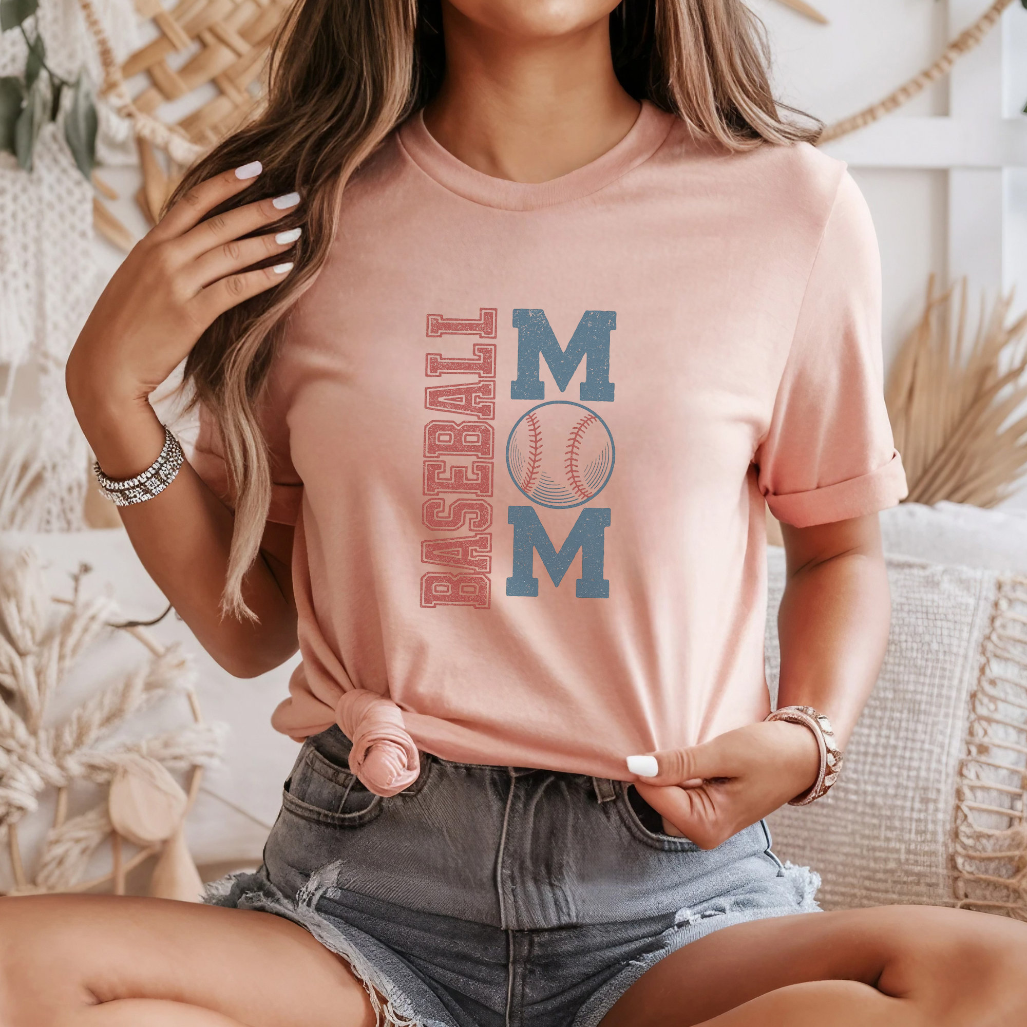 Throwback Baseball Mom Shirt