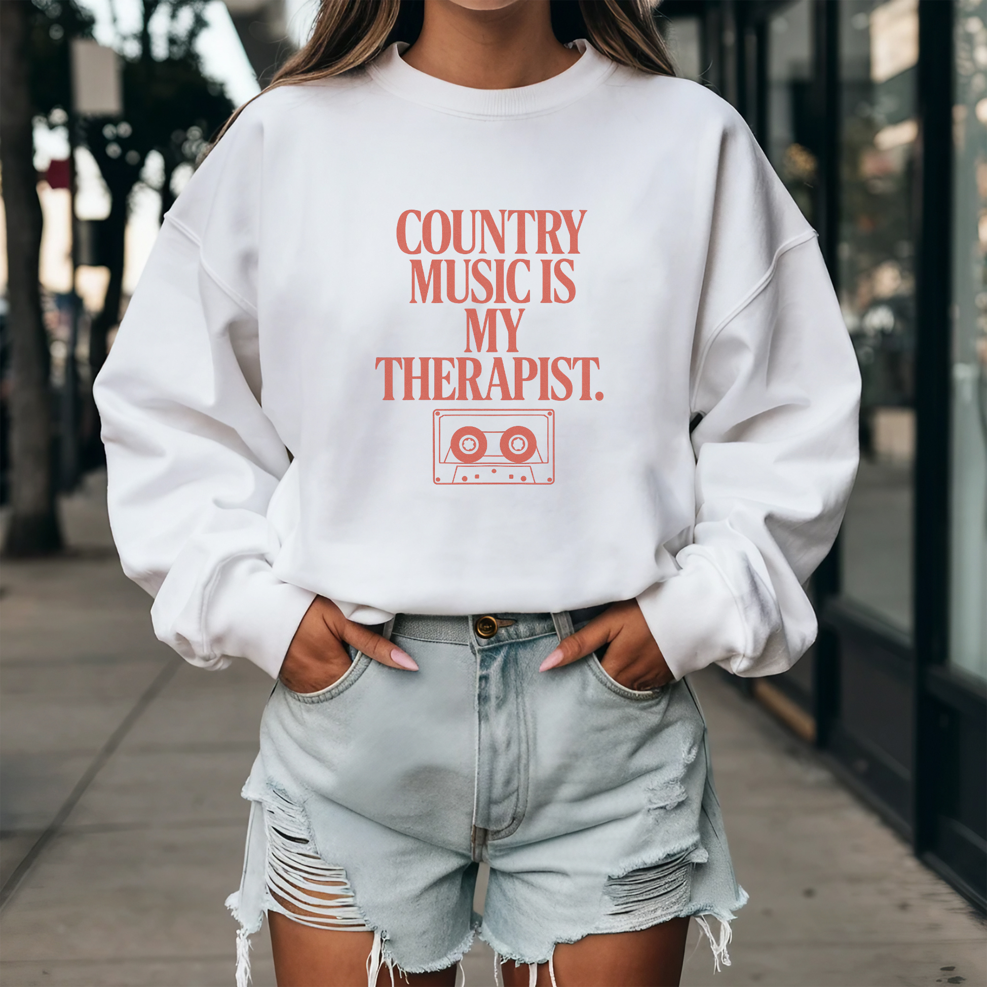 Country Music is My Therapist Crewneck Sweatshirt