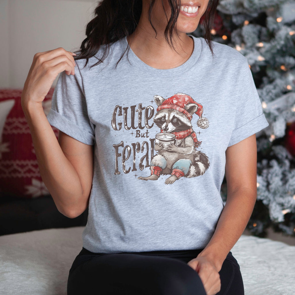 Christmas Cute but Feral Women's T-shirt - Trendznmore