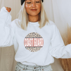 Coast Guard Cheetah Crewneck Sweatshirt - Trendznmore