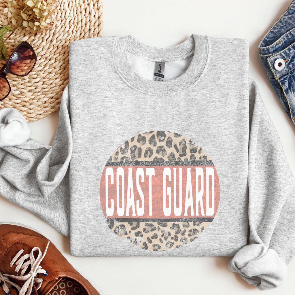 Coast Guard Cheetah Crewneck Sweatshirt - Trendznmore