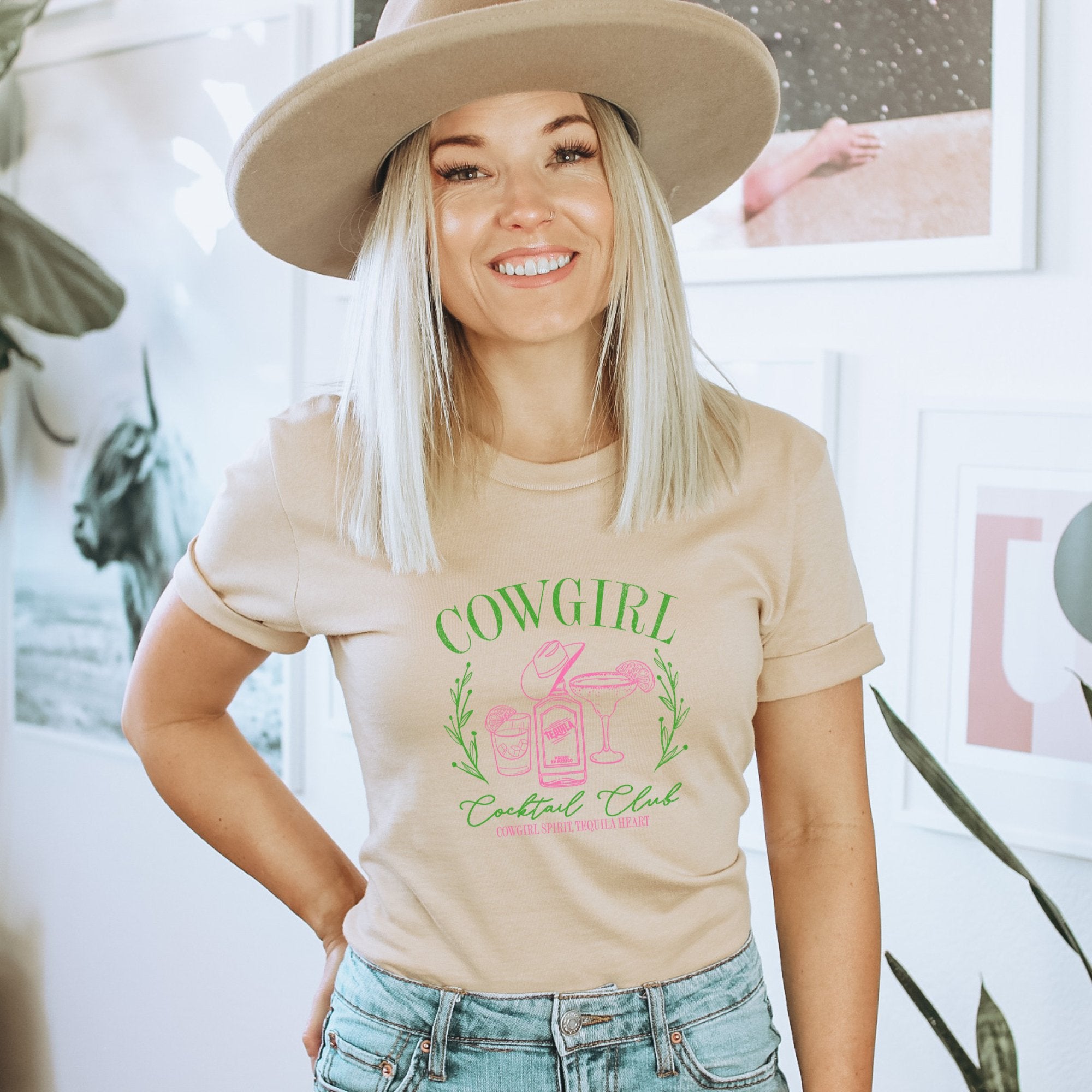 Cowgirl Cocktail Club Western Graphic Tee - Trendznmore
