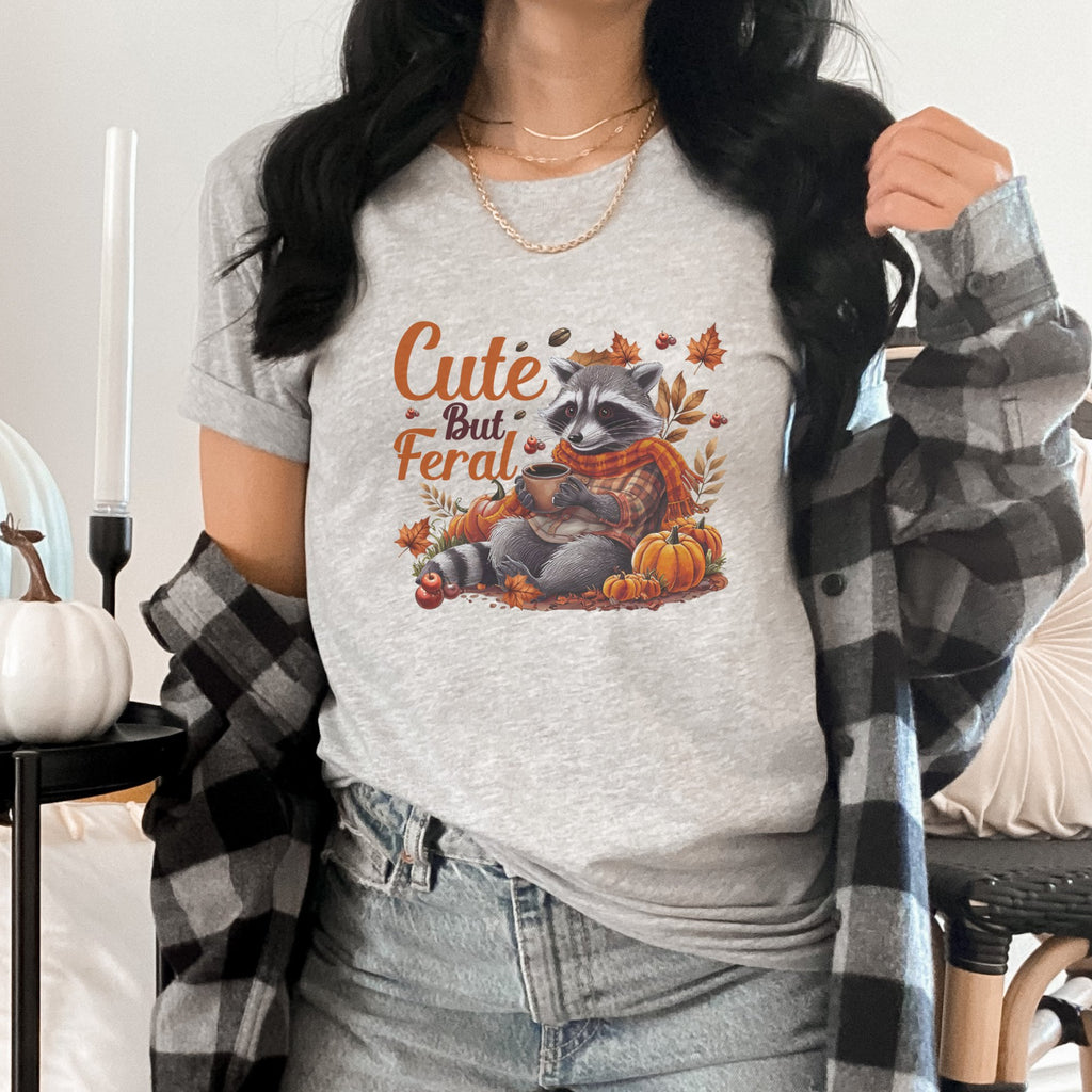 Cute But Feral Fall Graphic T - Shirt - Trendznmore