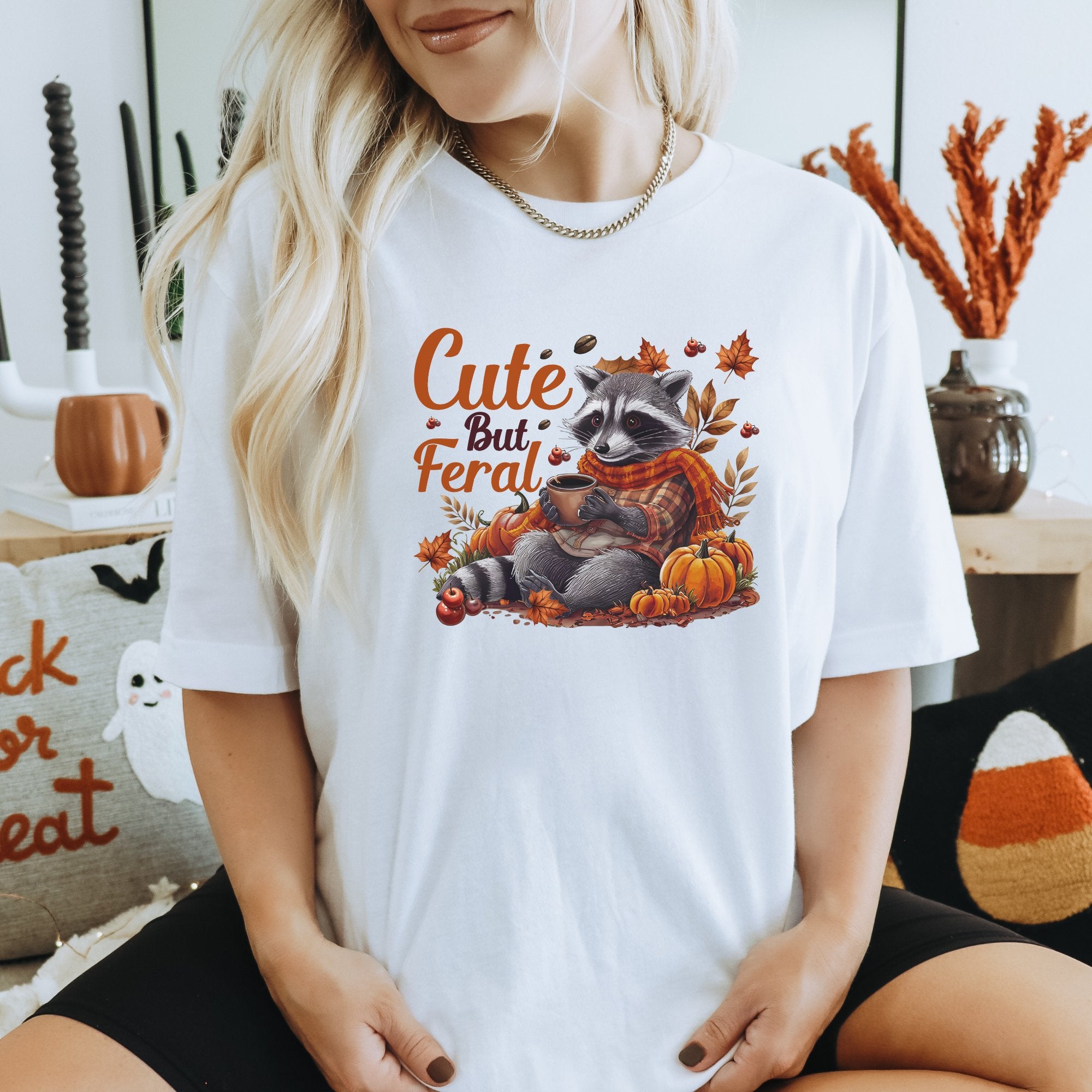 Cute But Feral Fall Graphic T - Shirt - Trendznmore