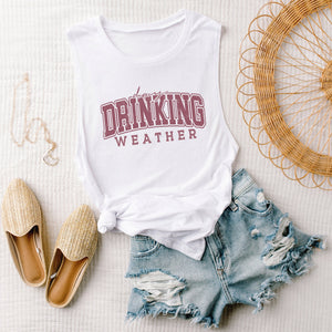 Day Drinking Weather Bella Canvas Muscle Tank Top - Trendznmore