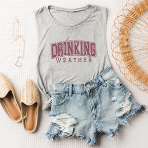 Day Drinking Weather Bella Canvas Muscle Tank Top - Trendznmore