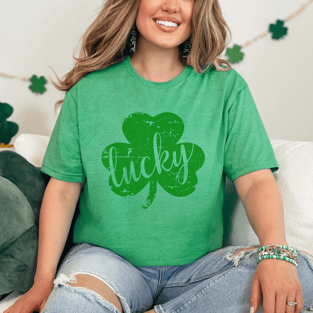 Distressed Shamrock St. Patrick's Day T-Shirt - Trendznmore