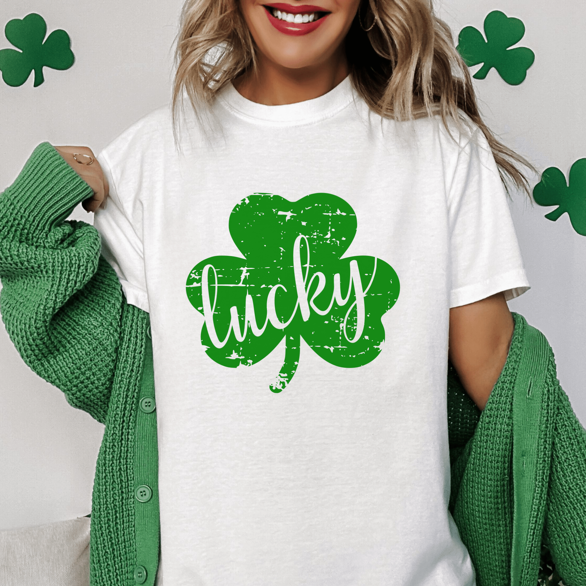 Distressed Shamrock St. Patrick's Day T-Shirt - Trendznmore