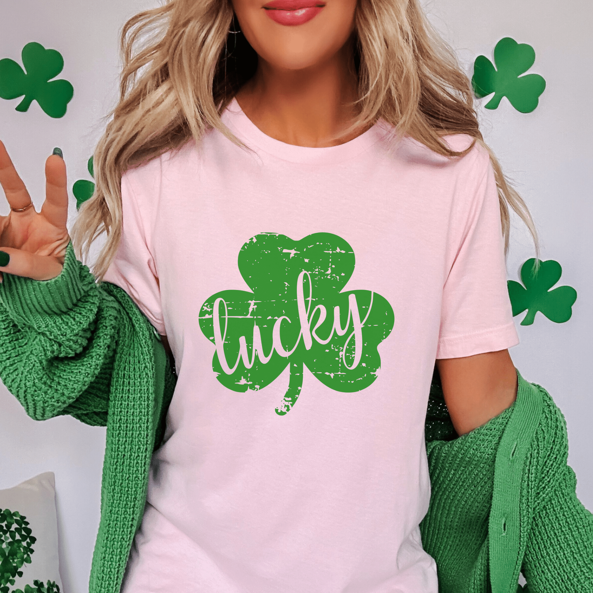 Distressed Shamrock St. Patrick's Day T-Shirt - Trendznmore