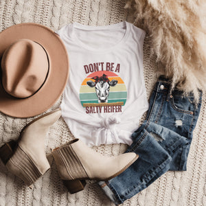 Don't be a Salty Heifer Bella Canvas Muscle Tank Top - Trendznmore