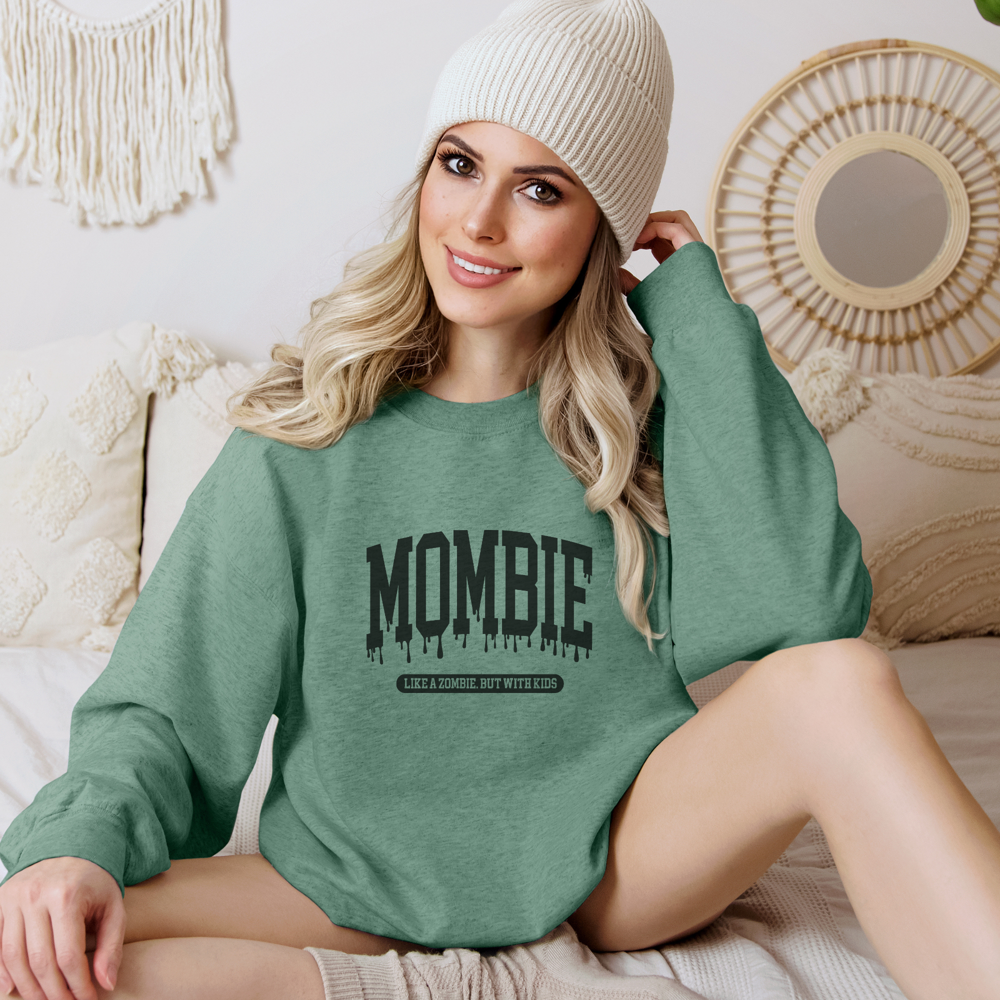 Mombie Halloween Crewneck Sweatshirt
