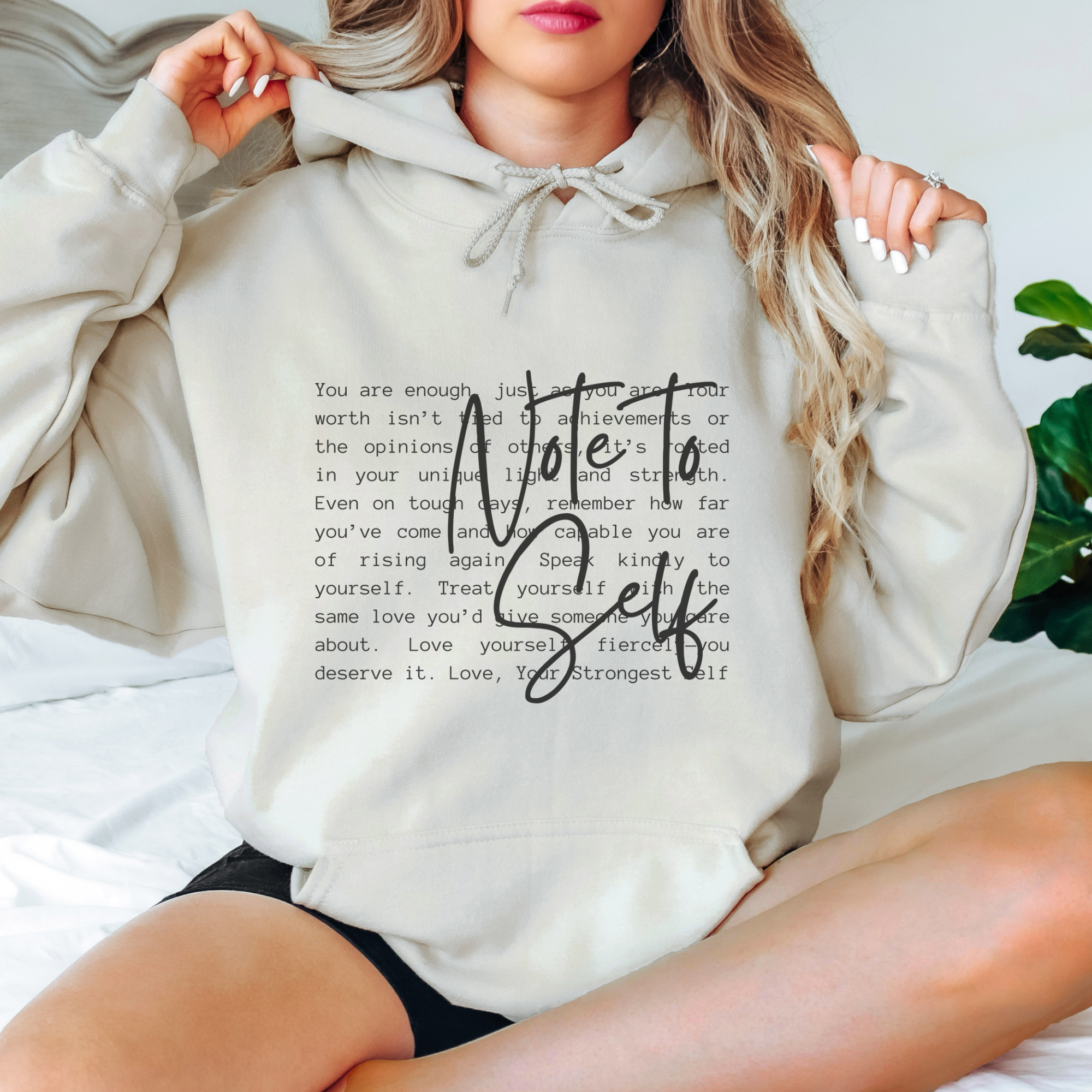 Note to Self Definition Motivational Graphic Hoodie