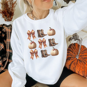 Fall Western Coquette Graphic Women's Sweatshirt - Trendznmore