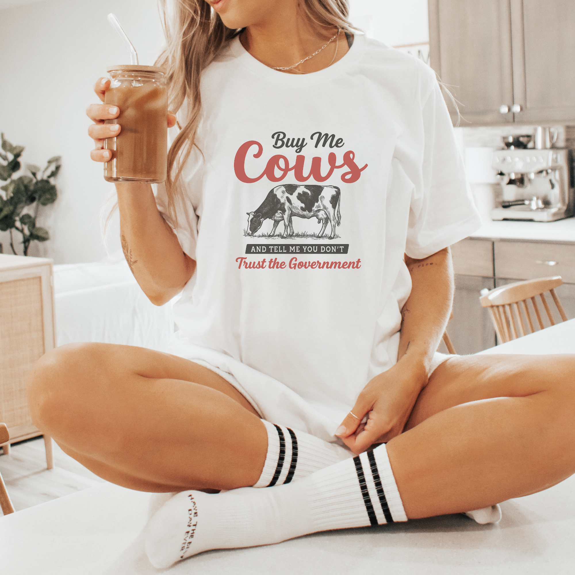 Buy Me Cows and Don't Trust the Gov. Country Graphic Tee