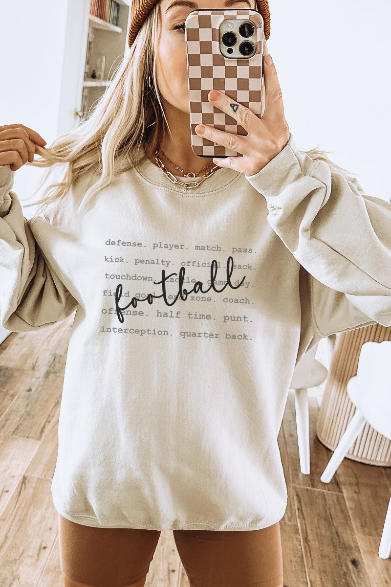 Football Defined Crewneck Sweatshirt - Trendznmore