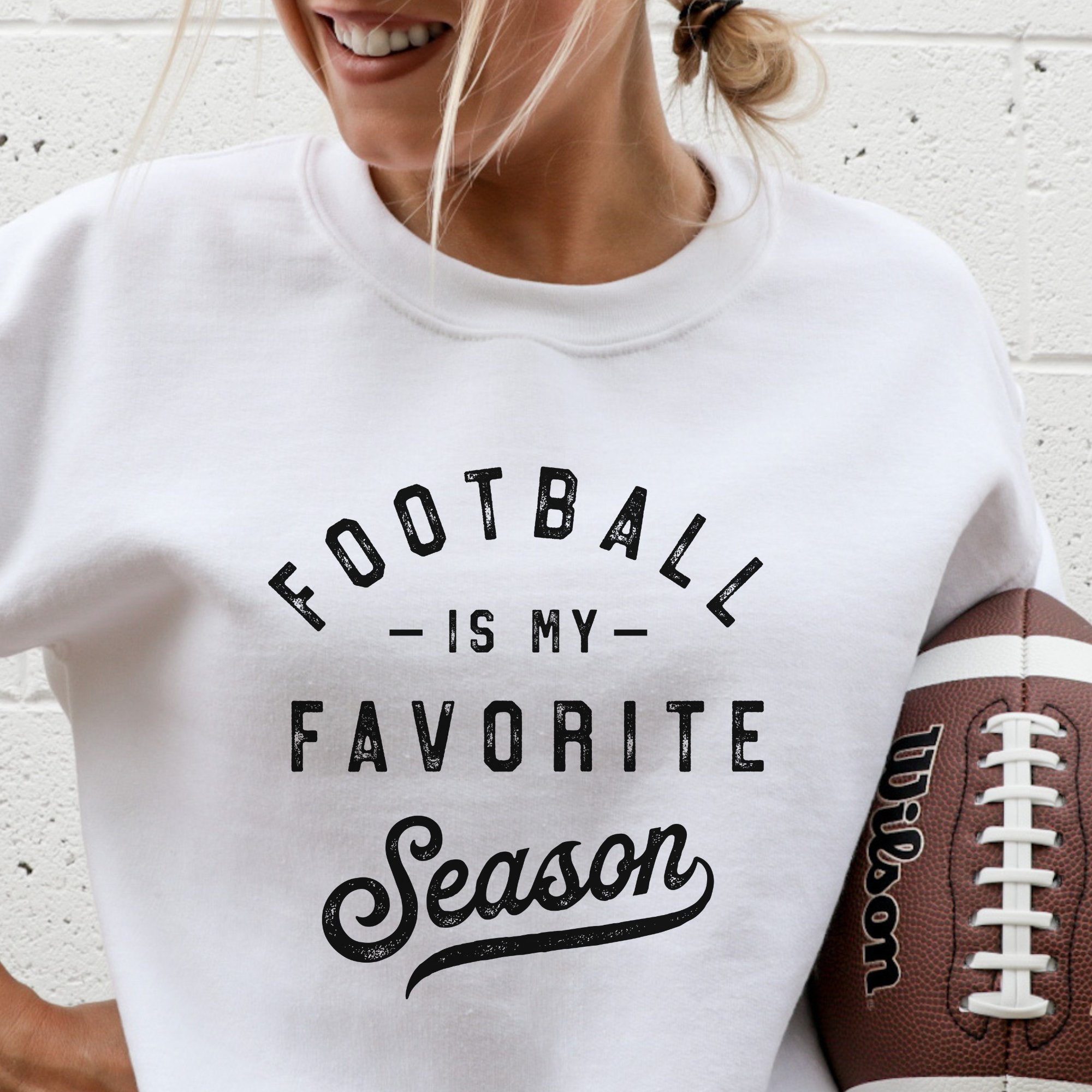 Football Season is my Favorite Season Crewneck Sweatshirt - Trendznmore
