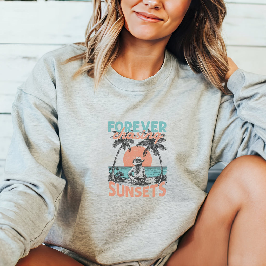 Forever Chasing Sunsets Graphic Sweatshirt - Trendznmore