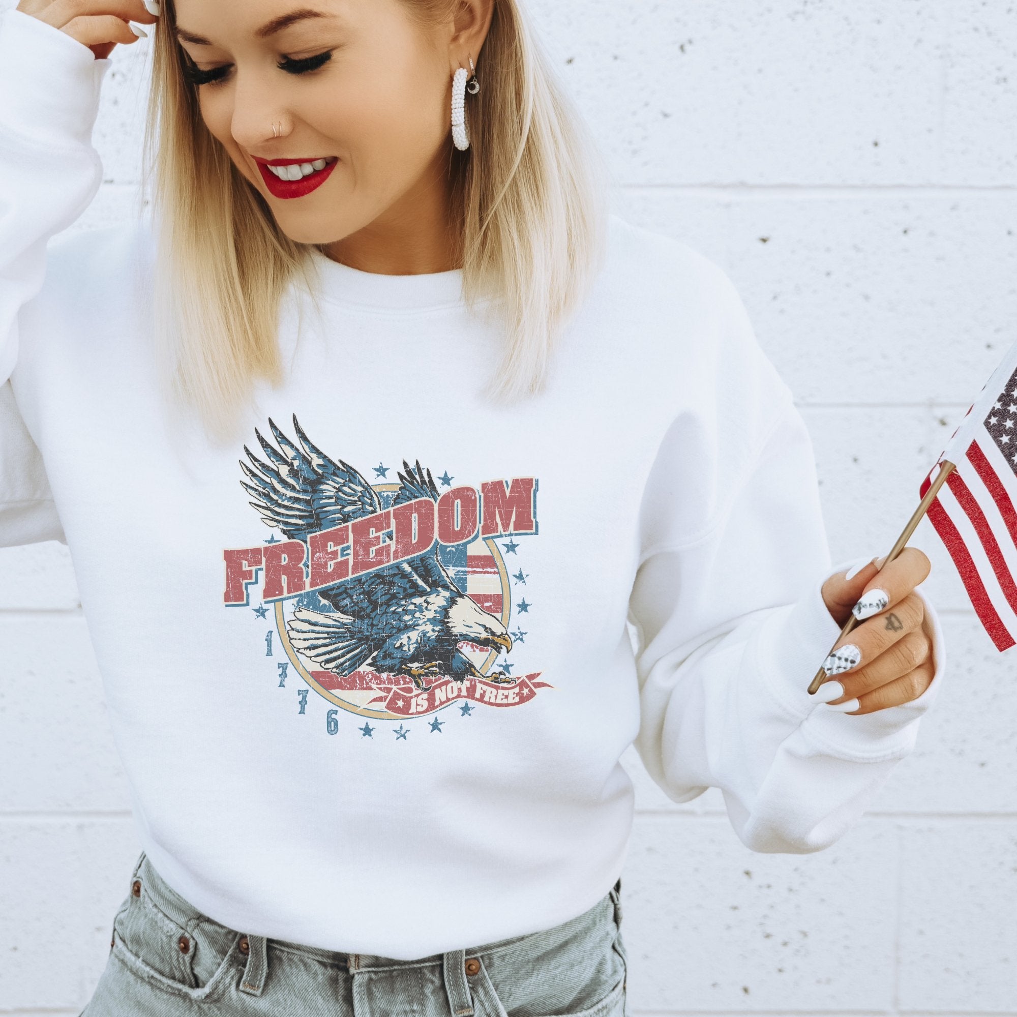 Freedom is Not Free Crewneck Sweatshirt - Trendznmore