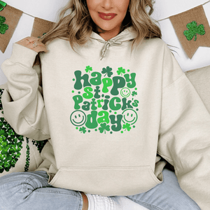 Happy St. Patrick's Day Groovy Hoodie - Trendznmore