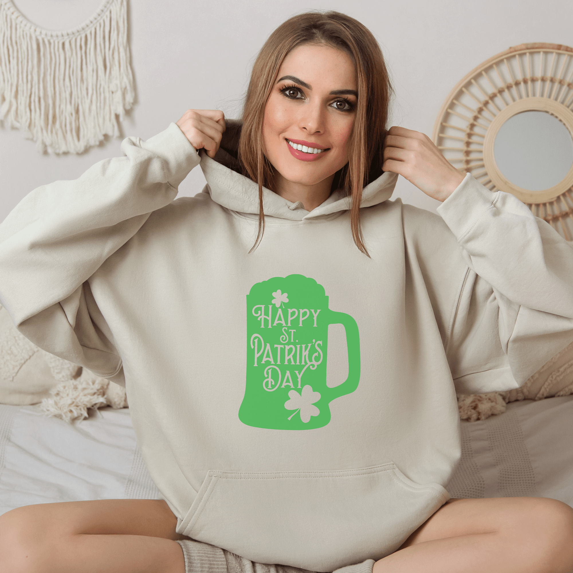 Happy St. Patrik's Day Mug Hoodie - Trendznmore