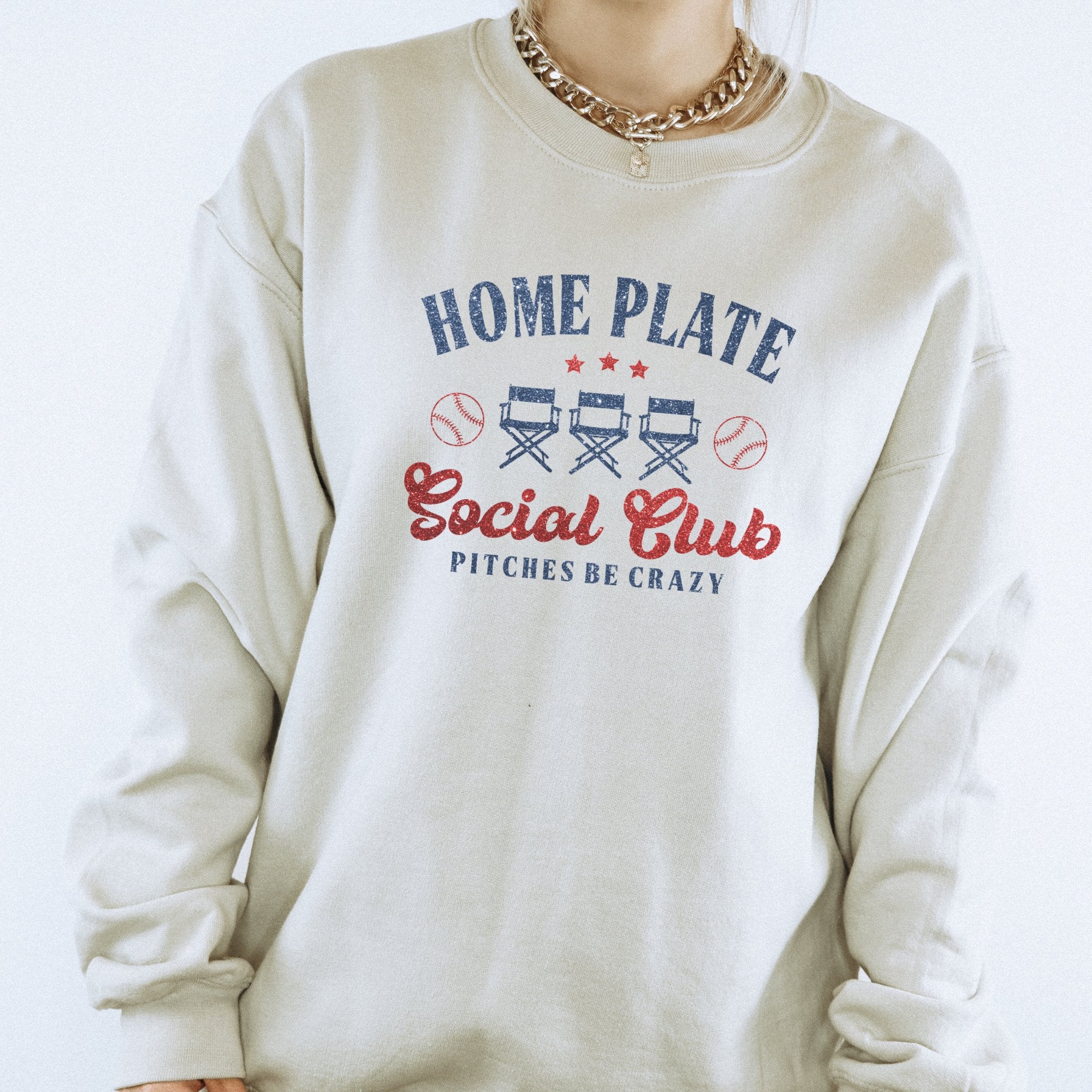 Home Plate Social Club Crewneck Sweatshirt - Trendznmore