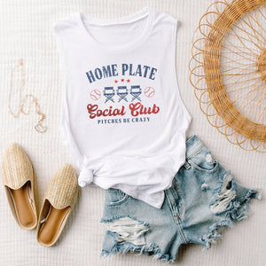 Home Plate Social Club Muscle Tank Top - Trendznmore