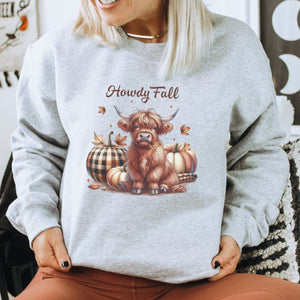 Howdy Fall Graphic Women's Sweatshirt - Trendznmore