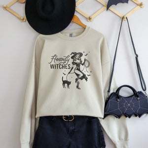 Howdy Witch Western Halloween Women's Sweatshirt - Trendznmore