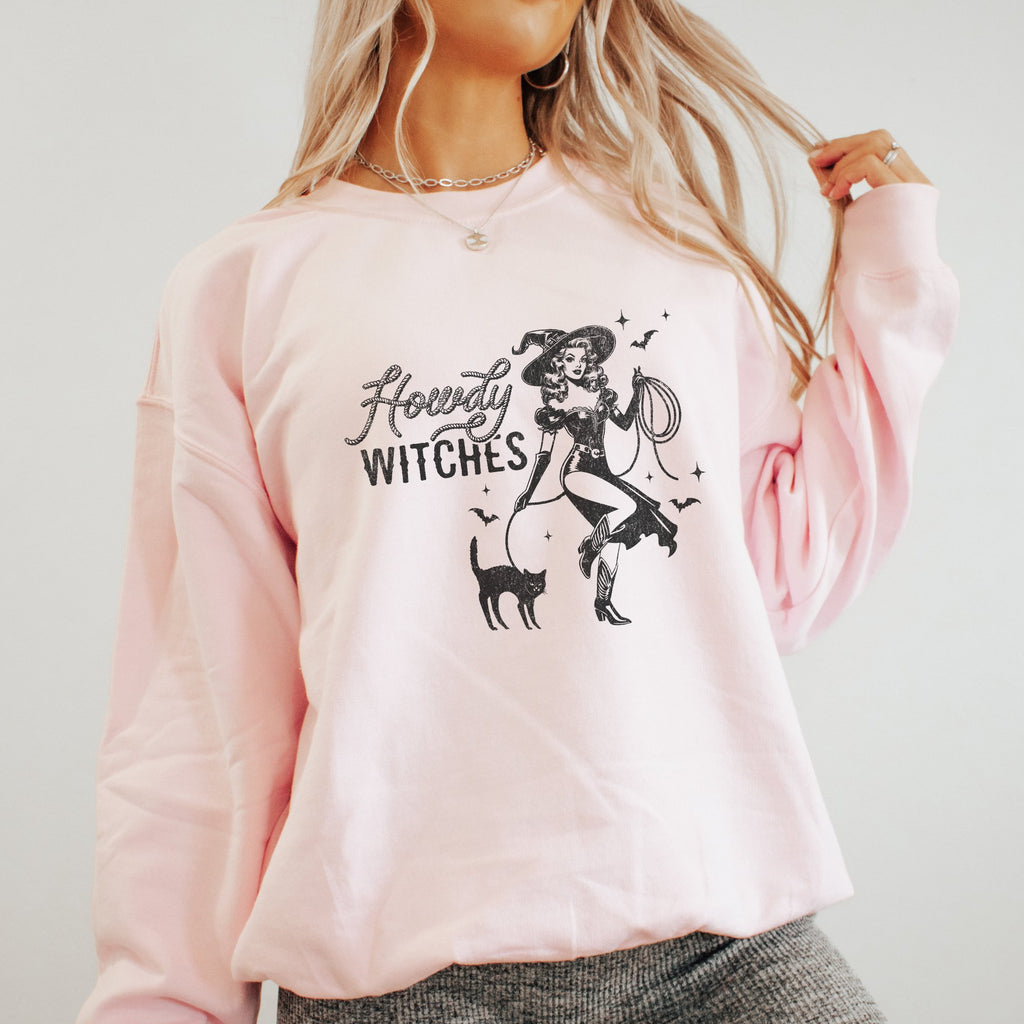 Howdy Witch Western Halloween Women's Sweatshirt - Trendznmore